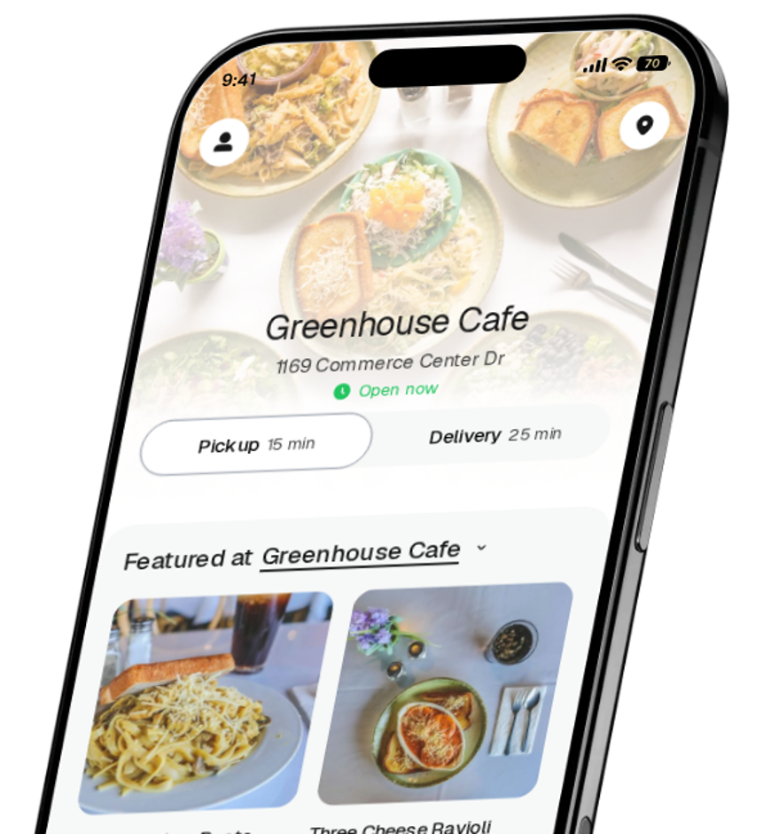 Greenhouse Cafe app preview